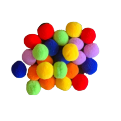 Kit de pompons coloridos
