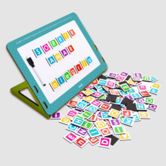COMBO Lousa magnética letras maiuscúlas e minúsculas + kit magnético de figuras - comprar online