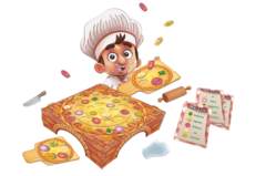 Quem quer Pizza? - Jogo de tabuleiro na internet