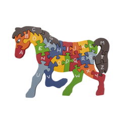 Kit quebra-cabeças gigantes letras e números - Cavalo + baleia + braquiossauro - comprar online