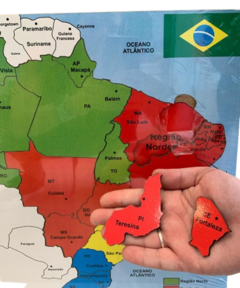 Encaixe Mapa do Brasil com Capitais - comprar online