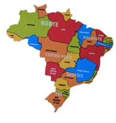 Quebra - Cabeça Mapa Regiões do Brasil - TAM P - comprar online