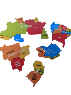 Quebra - Cabeça Mapa Regiões do Brasil - TAM P na internet