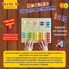 Meu primeiro tabuleiro de contagem Montessori - Ekko Brinquedos Educativos