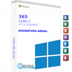 Microsoft Office 365 Family Download Esd - Até 6 Usuários - Assinatura Anual - 6GQ-00088