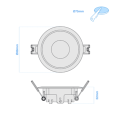 ARO DE PLASTICO EMBUTIR P/DICRO PC MR16 AC NEGROMACROLED- - comprar online