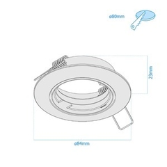 ARO METALICO DE EMBUTIR P/DICRO FIJO BCO - MACROLED- - comprar online