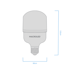 LAMPARA LED HIGH POWER ALTA POTENCIA BULBON 20W E27 - MACROLED - - comprar online