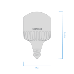 LAMPARA LED HIGH POWER ALTA POTENCIA BULBON 60W E40 - MACROLED - comprar online