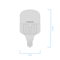 LAMPARA LED HIGH POWER ALTA POTENCIA BULBON 90W E40 - MACROLED - comprar online