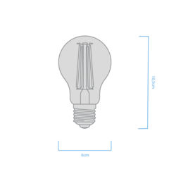 LAMPARA FILAMENTO LED BULBO A60 8W E27 - MACROLED - comprar online