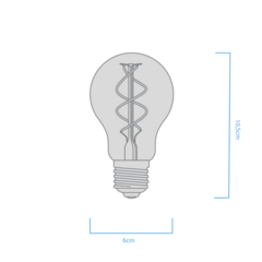 LAMPARA FILAMENTO LED BULBO A60 5W E27 GOLDEN AMBER 2200K - MACROLED- - comprar online