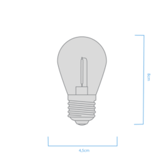 LAMPARA FILAMENTO LED GOTA S14 0,65W - MACROLED - comprar online