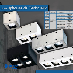 SPOT CARDANICO BOX-3 LUCES APLICAR P/3 Ar111 - SPOTLINE - ELECTRO PUNTO