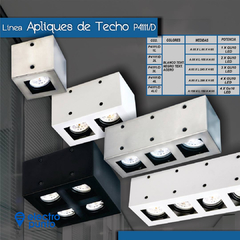 SPOT CARDANICO BOX-2 LUCES APLICAR P/2 Ar111 - SPOTLINE - ELECTRO PUNTO