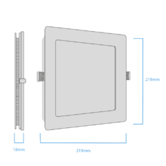 PANEL LED DE EMBUTIR CUADRADO 18W BCO - MACROLED - comprar online