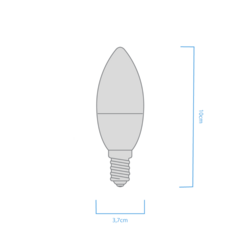 LAMPARA LED VELA C37 6W E14 - MACROLED - - comprar online