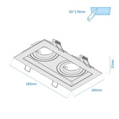 SPOT CARDANICO EMBUTIR P/DICRO X2 - MACROLED- en internet