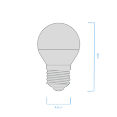 LAMPARA LED GOTA G45 6W E14 - MACROLED - - comprar online