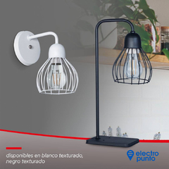 APLIQUE PORTO CON JAULA 1 LUZ NEGRO AP 128 - FERROLUX - tienda online