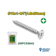 TORNILLO PARKER CABEZA FRESADA 10x1 1/4" 4.8x32 - JADEVER