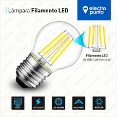 LAMPARA FILAMENTO LED G45 5W E27 3000K - SIX ELECTRIC - comprar online