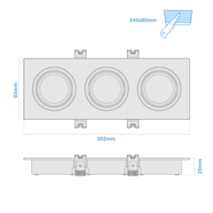 ARTF, EMBUTIR MR16 PC P/DICRO X3 -MACROLED- en internet