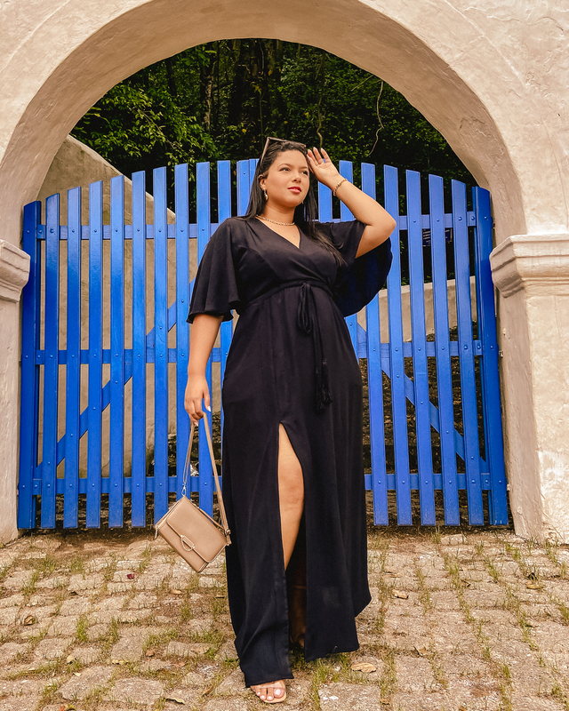 Vestido transpassado hotsell no peito