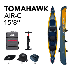 Kayak Inflable Aquamarina Tomahawk - 3 Personas