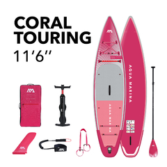 Tabla Stand Up Paddle Sup Inflable Aquamarina Coral Touring RASPBERRY 2023