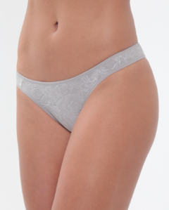 Calcinha Feminina Tanga Floral em Jacquard