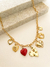 COLAR OURO CHARM HEARFS- LINHA PREMIUM