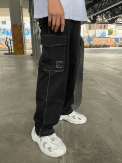 Pantalon Cargo Tupac Negro - Vulkano jeans