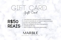 Gift Card MARBLE - Cartão Presente MARBLE