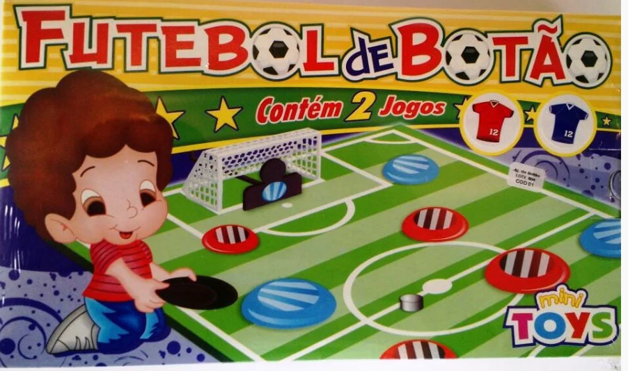 Jogo De Futebol De Botão Com 2 Times Cada - Mini Toys - Botão para