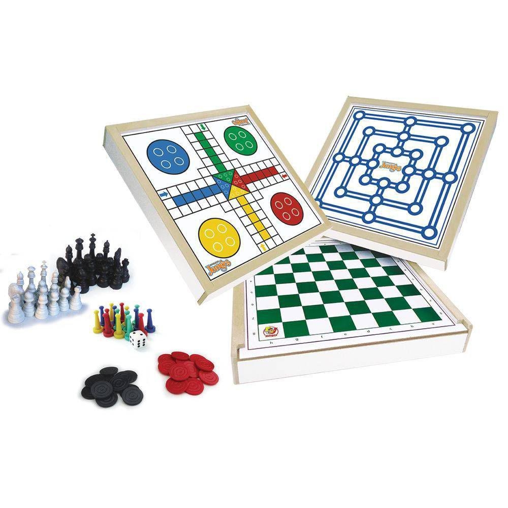 Kit Jogos De Tabuleiro - Ludo Dama Trilha Original - PAIS & FILHOS -  E-Paper Box