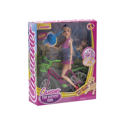 Boneca Barbie Family - Bicicleta Com Pets - MP Brinquedos