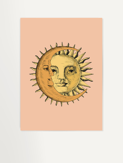 Quadro decorativo - sun face moon face