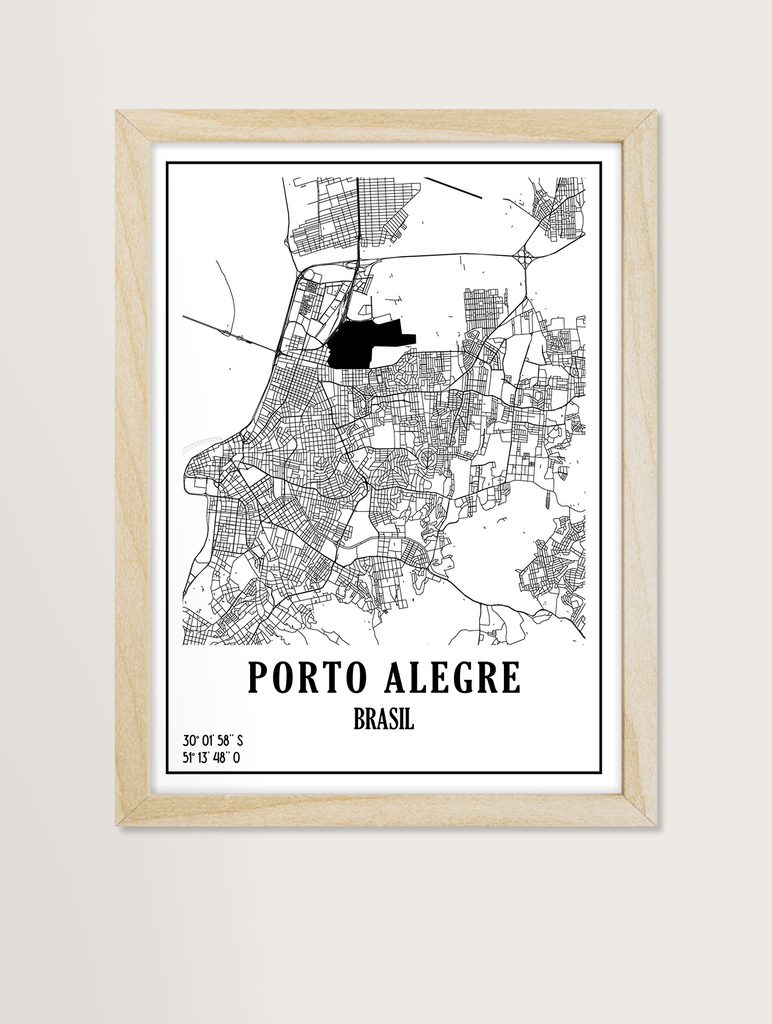 Posters & Quadros Mapas de Portugal em