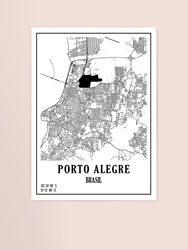 Mapa de Portugal black & white  Mapas de cidades e mapas do mundo