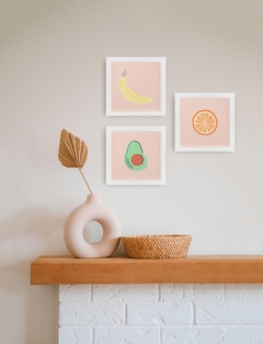 composição de quadros decorativos - frutas
