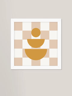 Quadro decorativo - formas geométricas xadrez