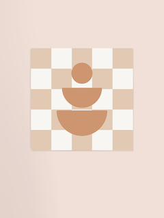 Quadro decorativo - formas geométricas xadrez