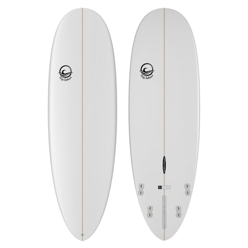 Prancha de surf para iniciante Mini Long branca