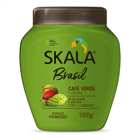 Skala - Café Verde e Ucuuba Crema de Tratamiento Capilar Vegana Vitalidad y Brillo para Cabello Opaco y Débil (1000g)