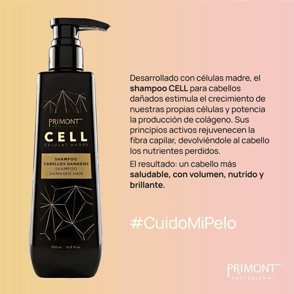 Primont - Kit Cell Shampoo (500ml) + Acondicionador (500ml) con Celulas  Madre Reparacion Anti-Age Cabellos Dañados