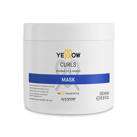 Yellow - Curls Máscara Hidratación Intensa y Anti-frizz para Rizos (500ml)