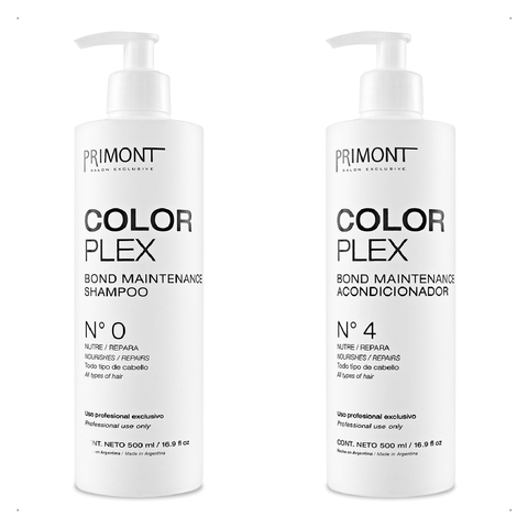 Primont - Kit Color Plex Shampoo Nº0 (500ml) + Acondicionador Nº4 (500ml) Bond Maintenance Nutre y Repara