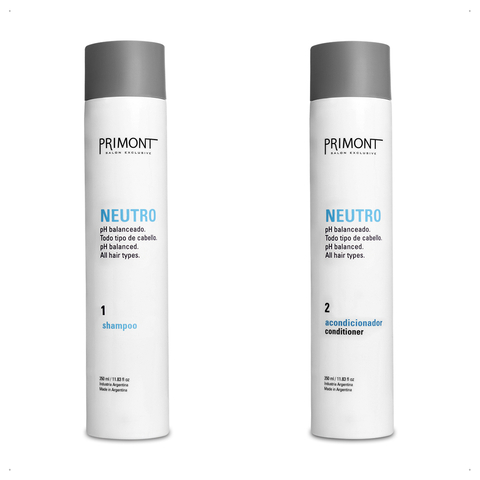 Primont - Kit Neutro Shampoo (350ml) + Acondicionador (350ml) Ph Balanceado Todo Tipo de Cabello
