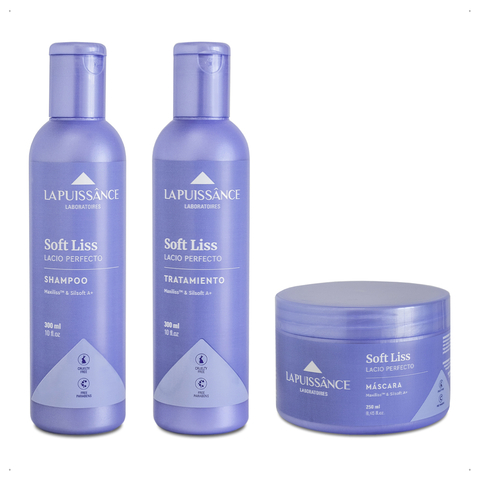 La Puissance - Kit Soft Liss Shampoo (300ml) + Tratamiento (300ml) + Máscara (250ml) Lacio Perfecto
